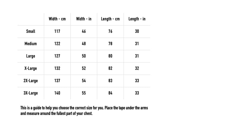 Size chart for Logo Coach Jacket