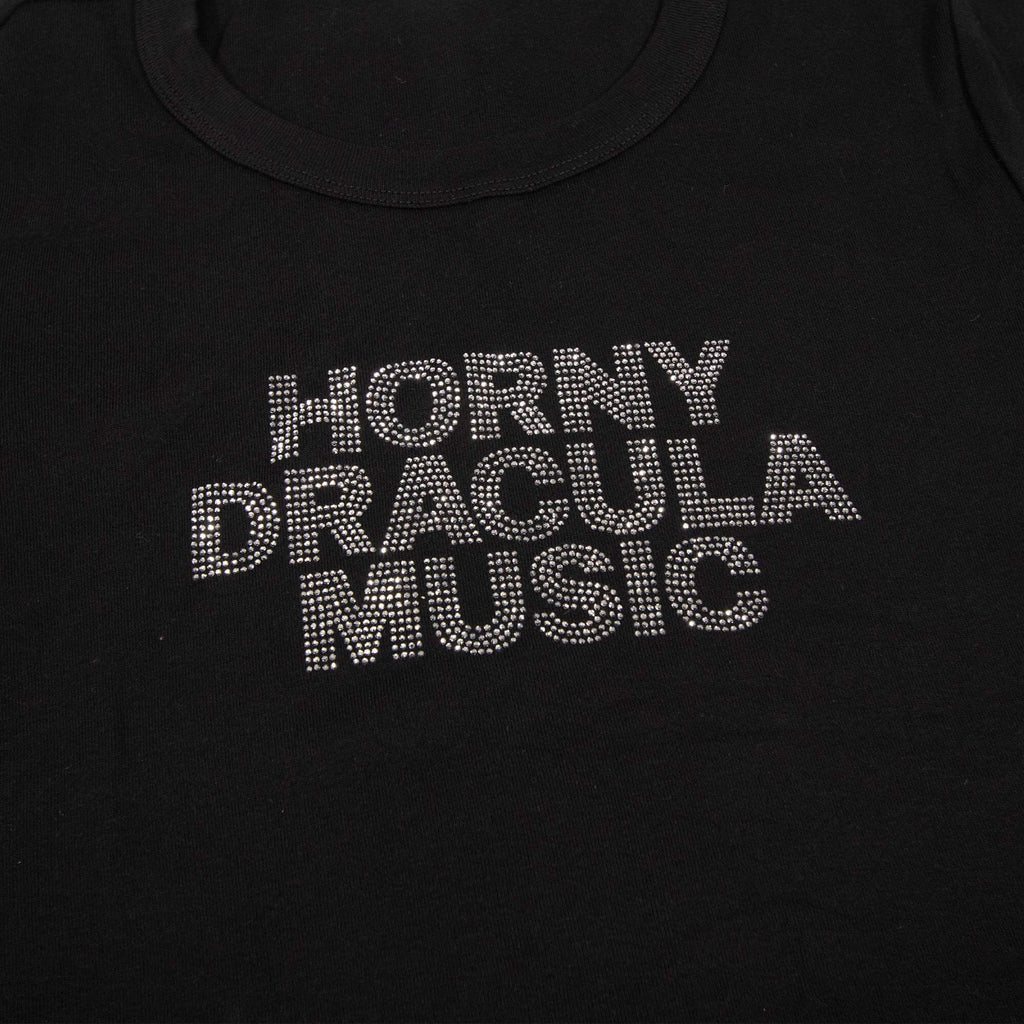 Horny Dracula Music Rhinestone Baby Tee