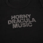 Horny Dracula Music Rhinestone Baby Tee