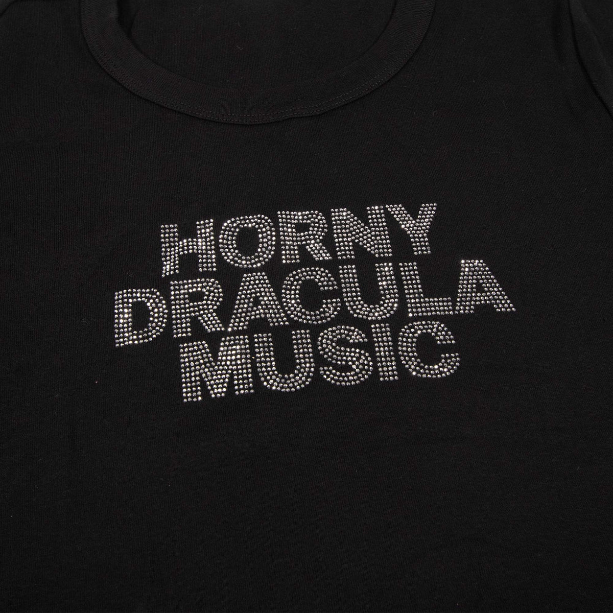 Horny Dracula Music Rhinestone Baby Tee