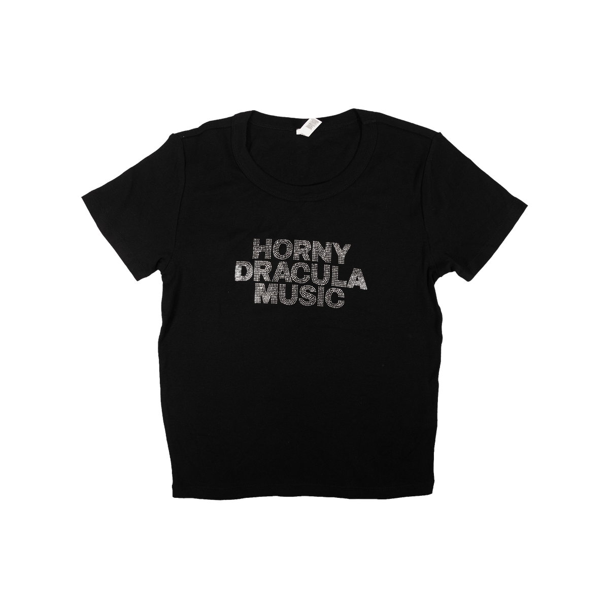 Horny Dracula Music Rhinestone Baby Tee