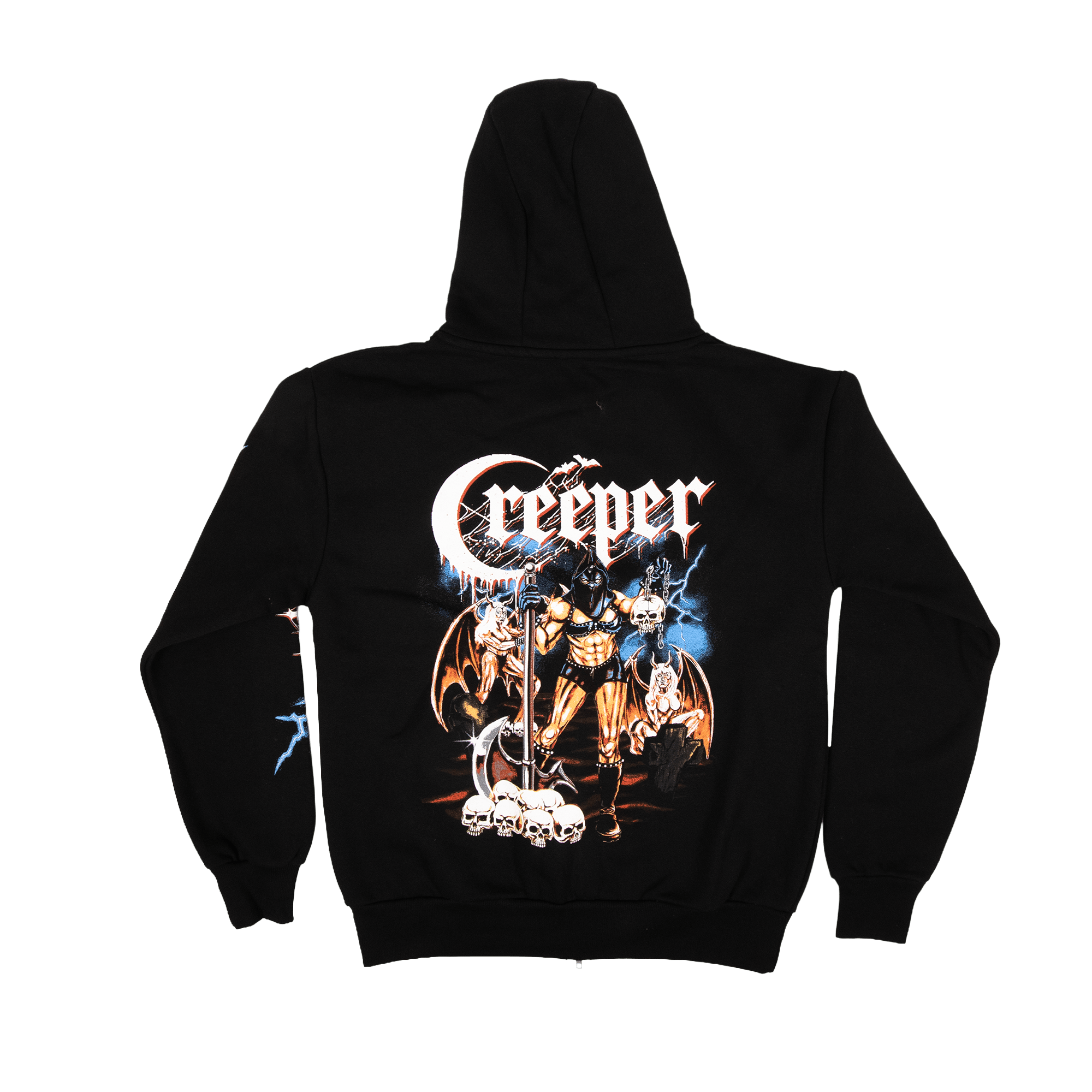 Angelic Underworld Zip Hoodie  - Black