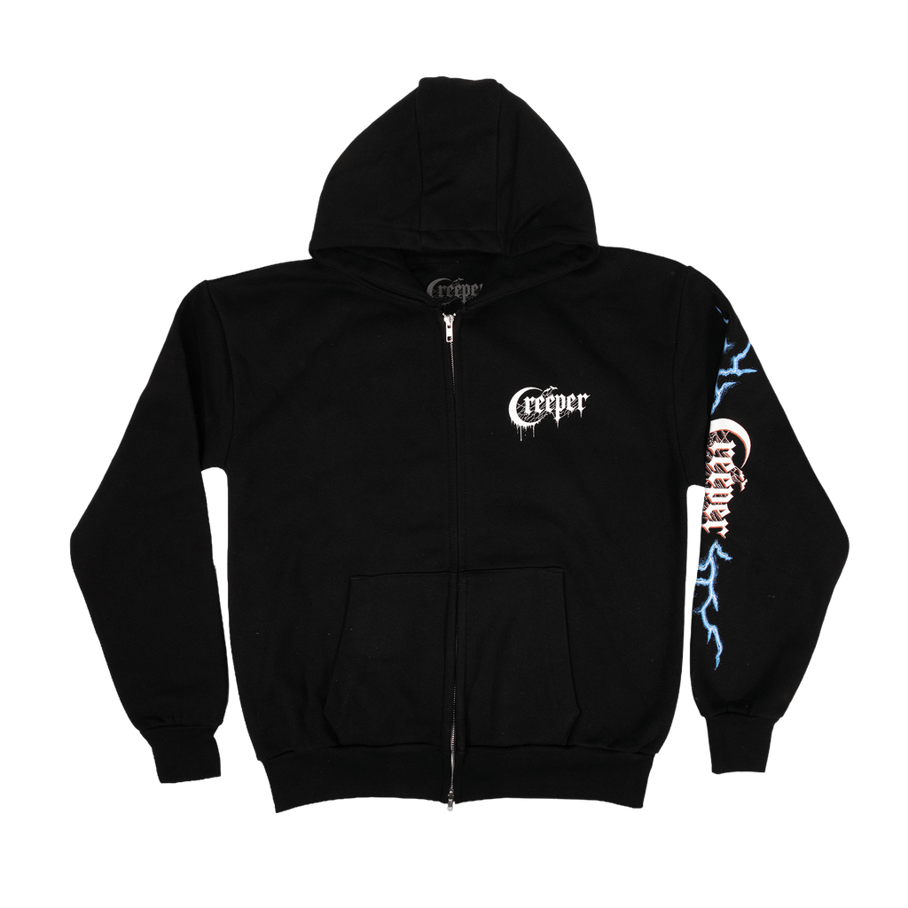 Angelic Underworld Zip Hoodie  - Black