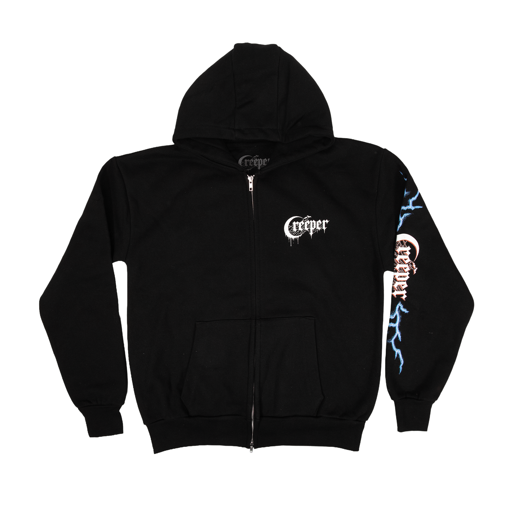 Angelic Underworld Zip Hoodie  - Black