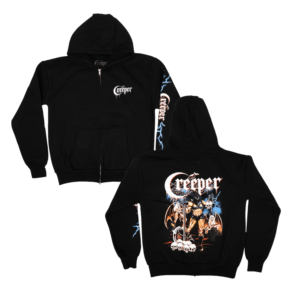 Angelic Underworld Zip Hoodie  - Black