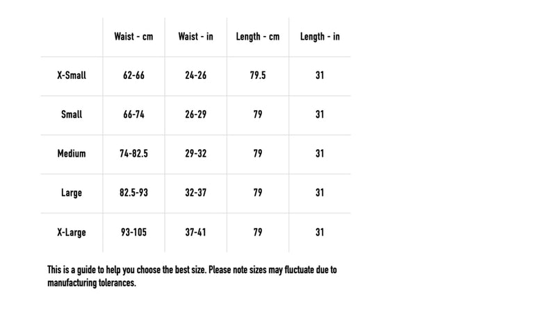 Size chart for Princess Of Pain Thong