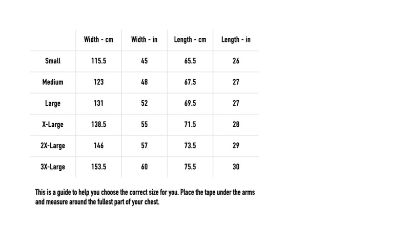 Size chart for Mistress of Death Letterman Jacket